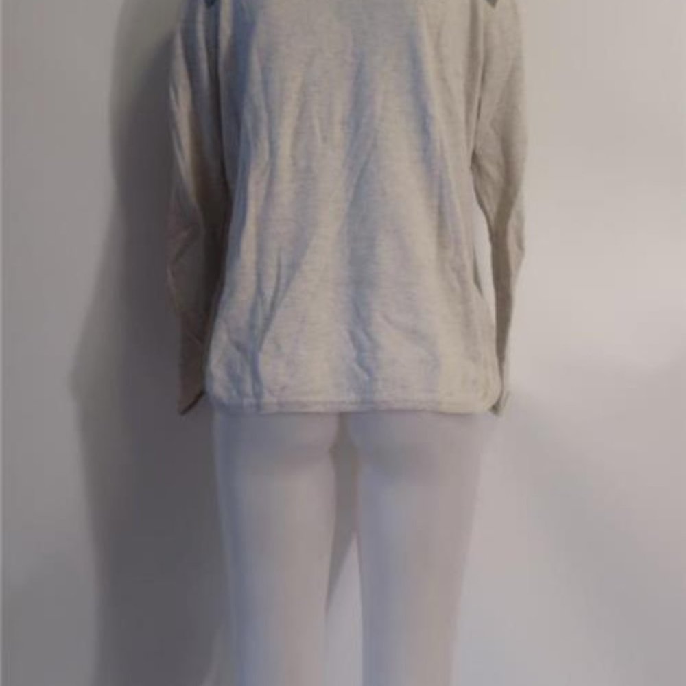Womens Lisa Todd Gray Blue Hearts Cotton Cashmere Knit Sweater M - Picture 2 of 8